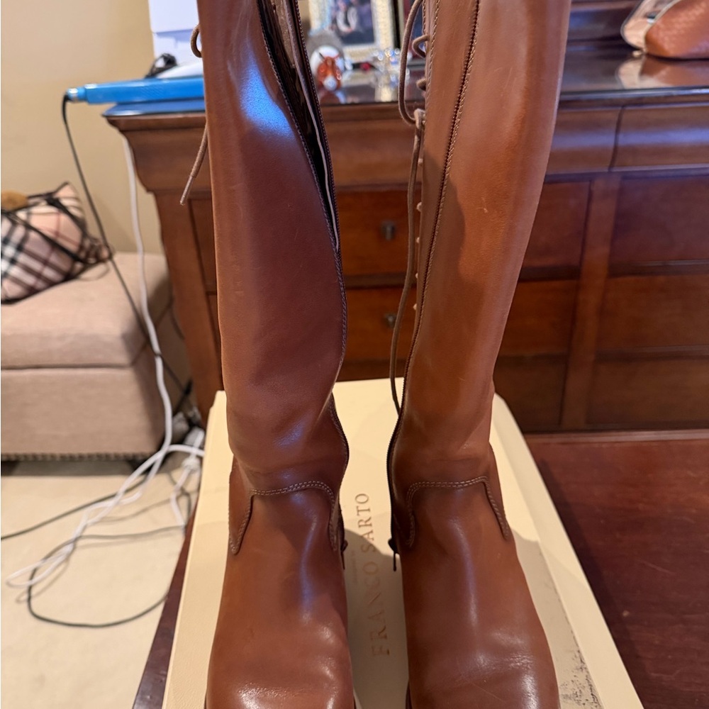 Brown Leather Riding Boots